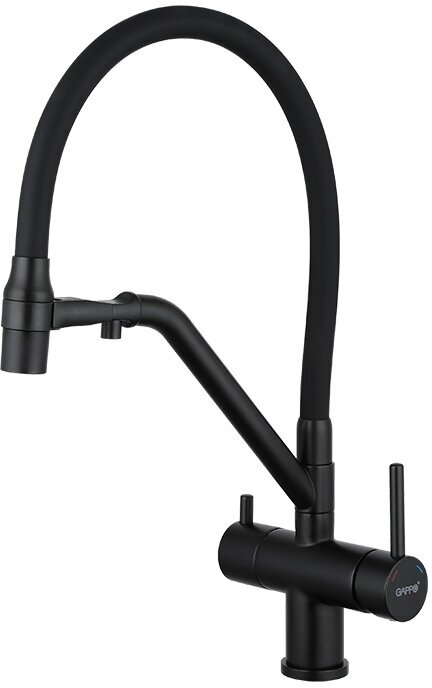 фото Смеситель для кухни (мойки) Gappo G4398-86 черный