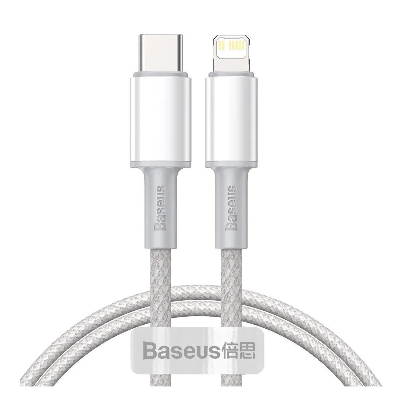 Кабель Baseus CATLGD-A02 High Density Braided Fast Charging Data Cable Type-C to Lightning PD 20W 2m White