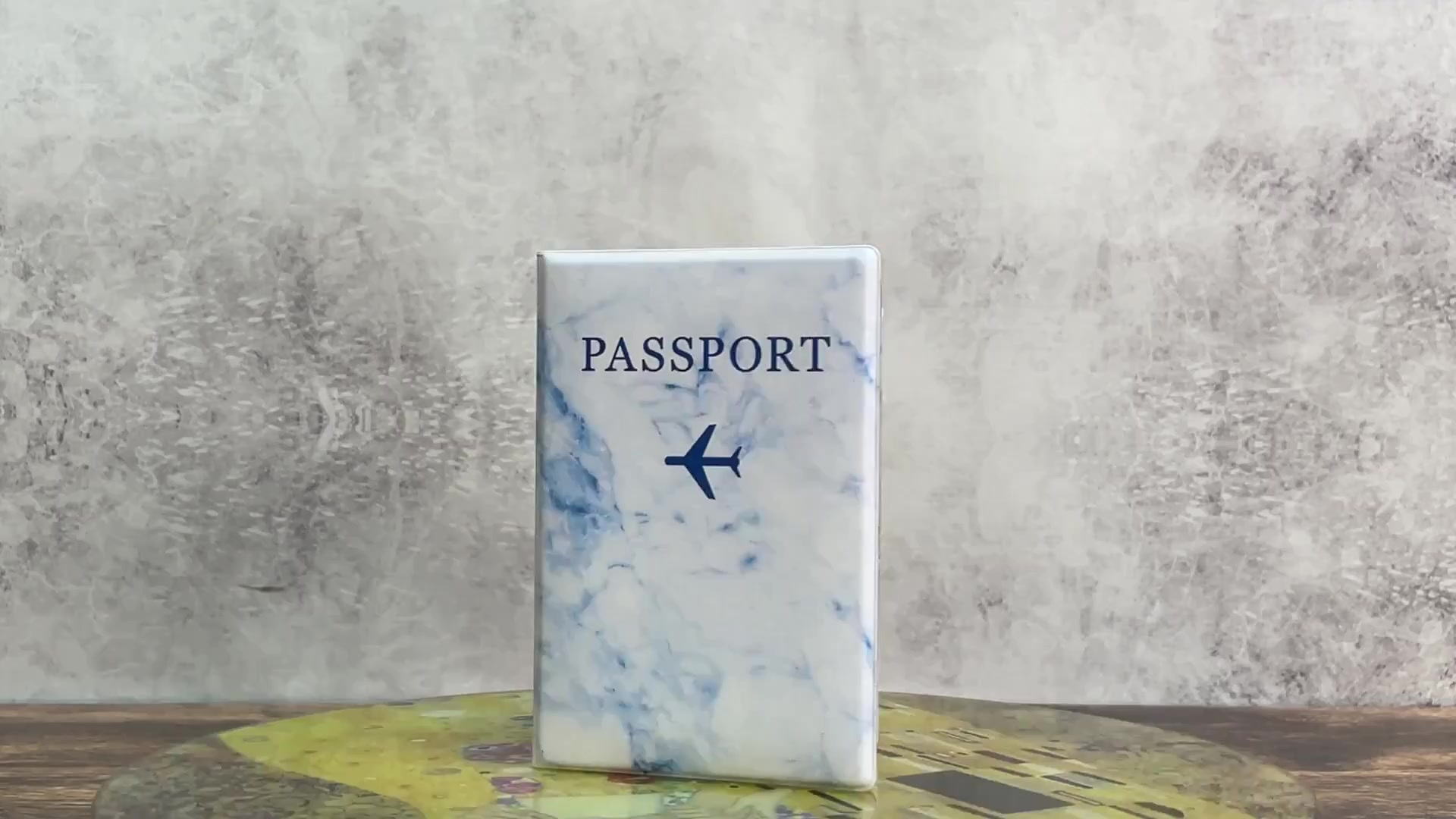 Обложка для паспорта Valbis, белый, синий — фото 1