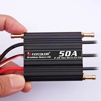 Flycolor 50A/70A/90A/120A/150A бесщеточный ESC 2-6S водонепроницаемый с BEC для радиоуправляемых электрических бензиновых реактивных катеров