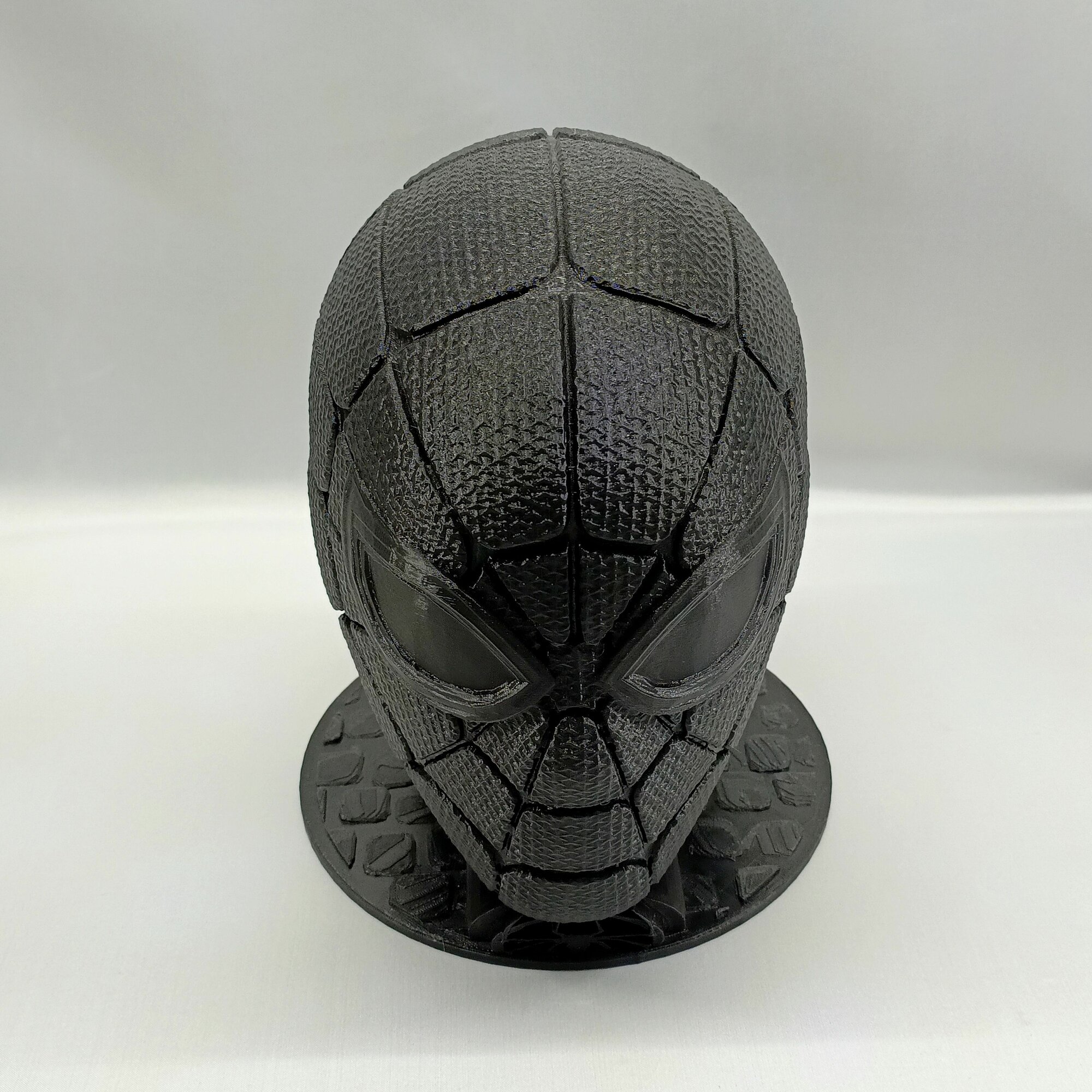 Держатель для наушников Человек Паук, настольный, голова, черный — фото 1