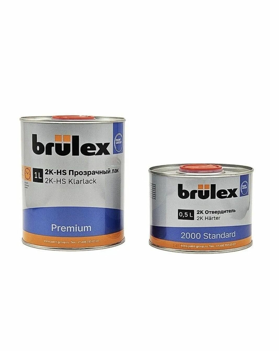 Лак Brulex 2K HS прозрачный Премиум 1 л. + Отвердитель 0.5л