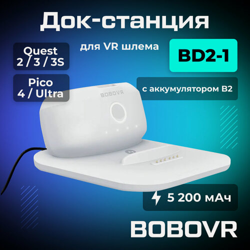 Изображение товара Док станция BOBOVR BD2-1 с аккумулятором для Oculus Quest 3/ 3S/ 2/ Pico 4/ Ultra