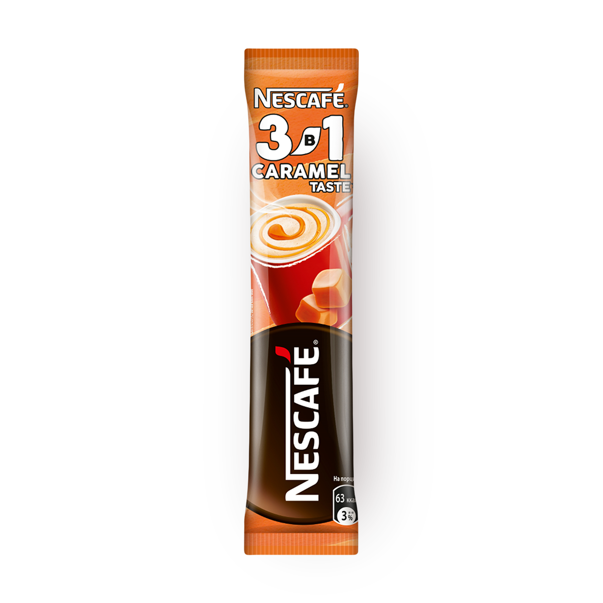 Кофейный напиток растворимый 3в1 Nescafe Карамельный порционный, 14.5 g