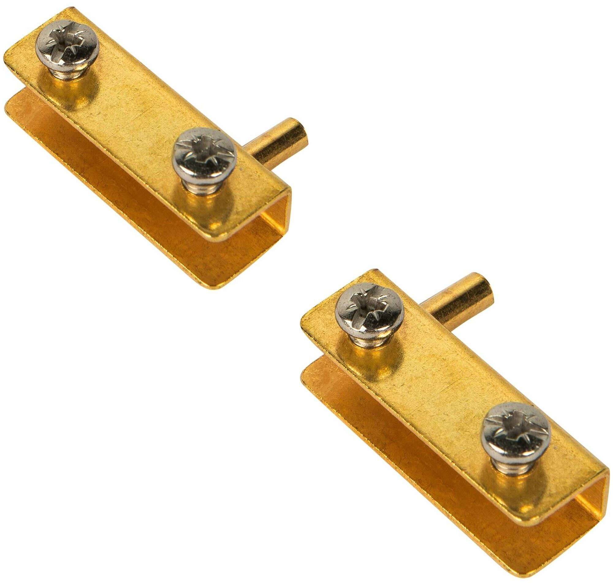 Петля мебельная для стеклянного фасада 140х100 мм цвет золотая осина 2 шт. Металлическое крепление для вкладных дверей из стекла толщиной до 6 мм. Обеспечит прочную и устойчивую фиксацию двери KL