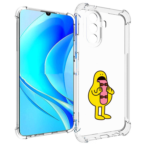 Чехол MyPads язычок скейтер для Huawei Nova Y70 / Nova Y70 Plus (MGA-LX9N) / Huawei Enjoy 50 задняя-панель-накладка-бампер чехол mypads язычок скейтер для huawei nova y70 nova y70 plus mga lx9n huawei enjoy 50 задняя панель накладка бампер