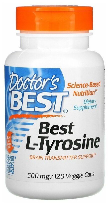 L-Tyrosine (L-тирозин) 500 мг 120 вег. капсул (Doctor's Best)