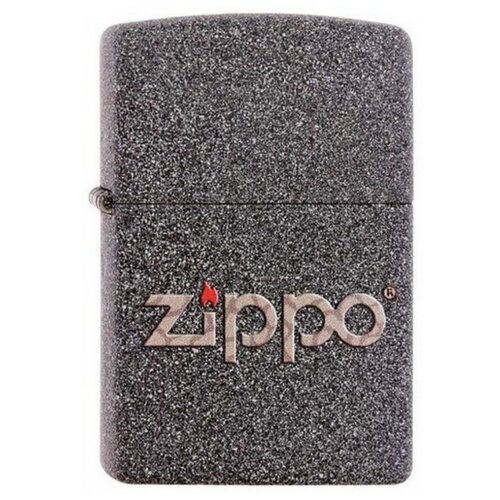 Зажигалка Classic серая. США! серый Zippo 211 SNAKESKIN ZIPPO LOGO GS