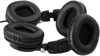 Амбушюры для наушников Audio-Technica ATH-M50 / ATH-M50x / ATH-M40x / ATH-M30 / ATH-M30x / ATH-M20 / ATH-M20x с вшитым поролоном, черные