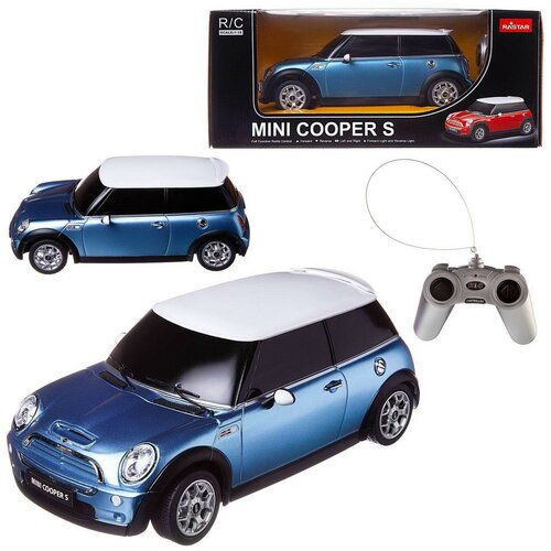 Rastar Minicooper S (20900), 1:18, 27.5 см, синий rastar машина р у 1 18 minicooper s цвет синий 40mhz