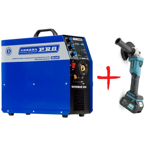 Сварочный аппарат инверторного типа Aurora OVERMAN 200 Аккумуляторная болгарка УШМ ProfiPower 18B MK DGA-18V 3770000₽