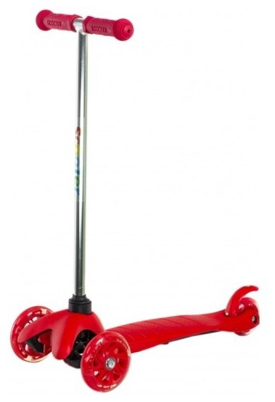 Самокат-кикборд Digicare DISCO, детский, max 60 кг, мигающие колеса, красный