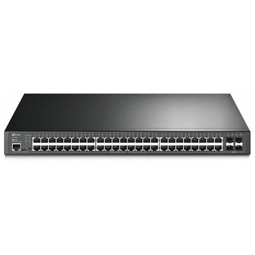 Коммутатор TP-Link 48-port Gigabit PoE L2 switch 48 8023afat PoE ports 4 Gb SFP slots 1 RJ-45 1Micro-USB console ports 348W PoE budget 8026800₽