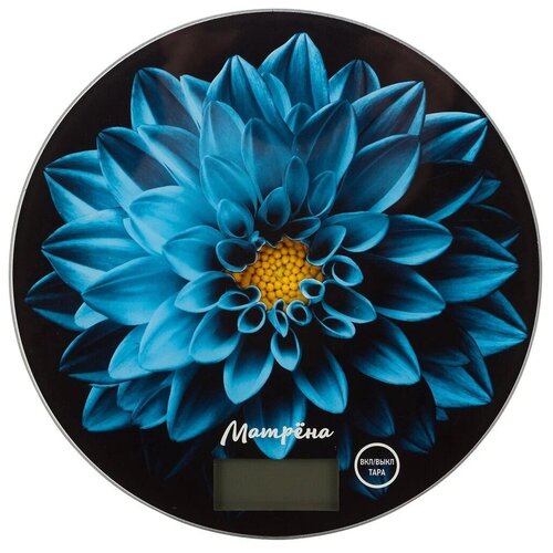 Весы кухонные электронные Матрена MA-197, до 7 кг, голубой цветок