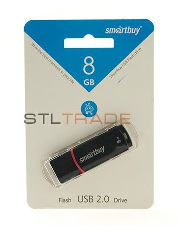 SB8GBCRW-K, 8GB USB 2.0 Crown series, Black, SmartBuy