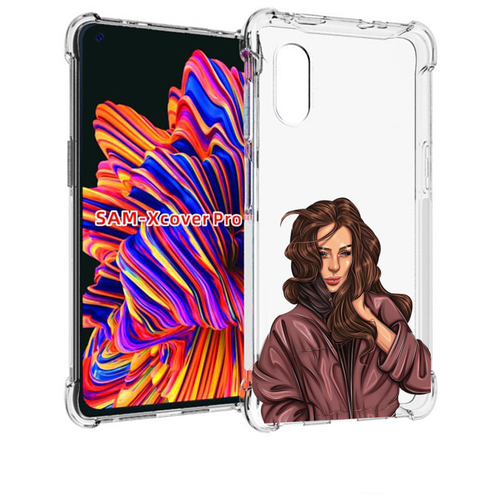 чехол mypads будка рисунок для samsung galaxy xcover pro 1 задняя панель накладка бампер Чехол MyPads Арт-рисунок-девушки для Samsung Galaxy Xcover Pro 1 задняя-панель-накладка-бампер