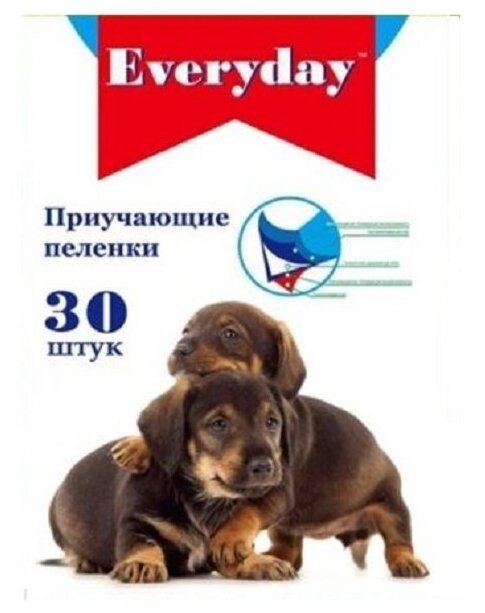 EVERYDAY Пеленки впитывающие гелевые для животных, 60 х 45 см (30 шт)