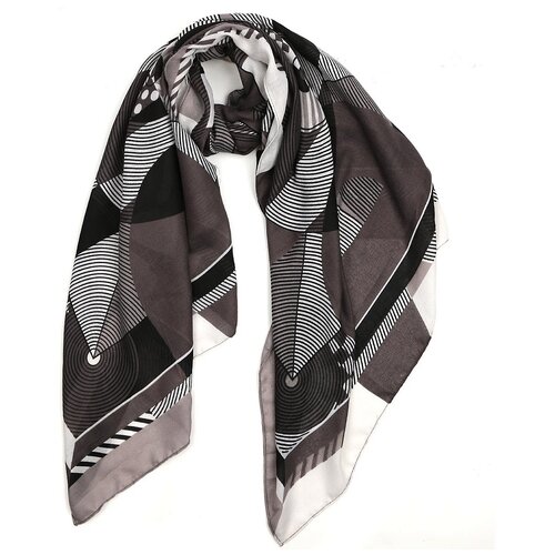 фото Шарф женский fabretti черно-белый 180*90