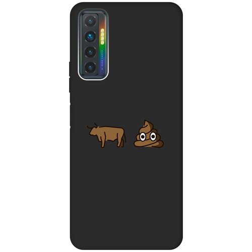 Матовый чехол Bull and Poo для Tecno Camon 17P / Техно Камон 17Р с 3D эффектом черный матовый чехол beatles stickers для tecno camon 17p техно камон 17р с 3d эффектом черный