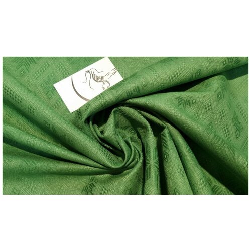 фото 150 см. жаккардовая ткань для скатерти avalanch green от 1 метра белорусский лён