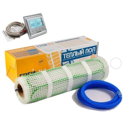 Комплект Нагревательный мат Грейка с программируемым терморегулятором E51 12 м2 1800 Вт под плитку 11079₽