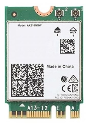 Адаптер беспроводных локальных сетей Intel® Wi-Fi 6E AX210 (Gig+) (AX210NGW)