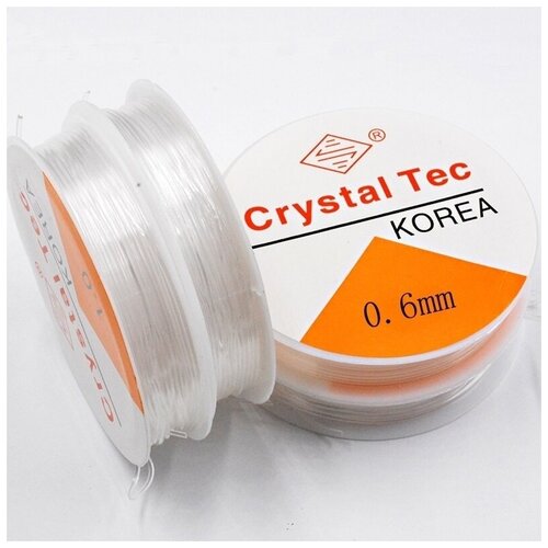 Нить-резинка (TPU) Прозрачная для бус/браслетов Crystal Tec 0,6 мм, длина: 12 м (1 шт) нить резинка strong
