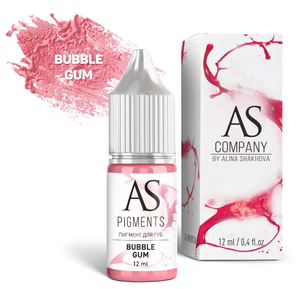 AS Company Пигмент для татуажа губ Bubble gum (Жевательная резинка), 12 мл (AS Pigments, Алина Шахова, Пигменты Шаховой)