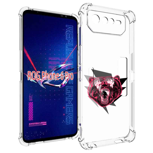 Чехол MyPads грозовой медведь для Asus ROG Phone 6 Pro задняя-панель-накладка-бампер