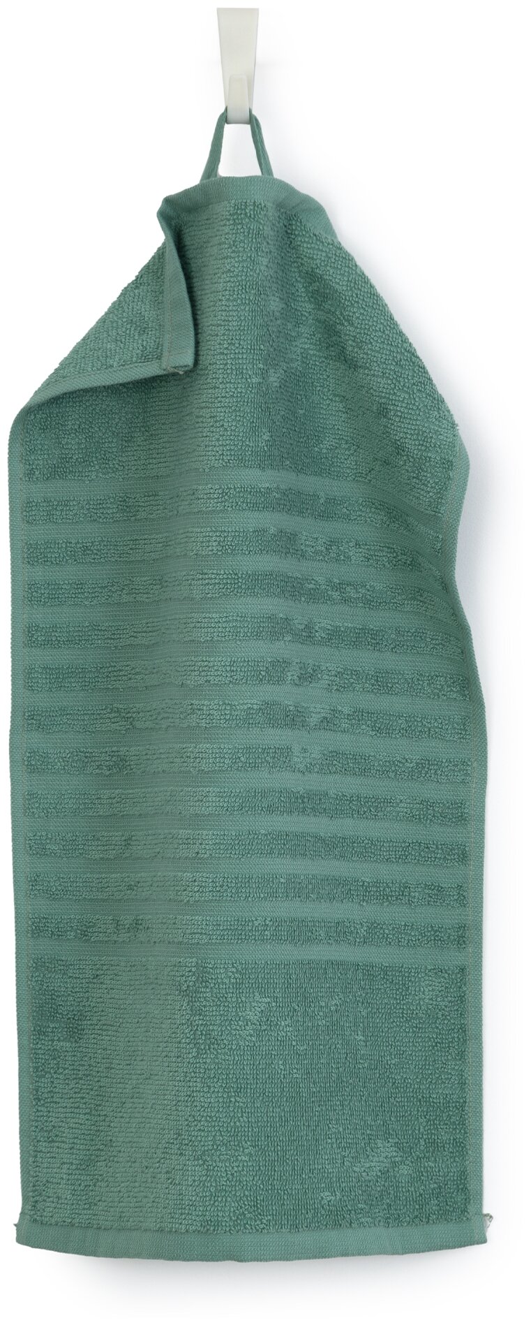 Салфетка махровая, полотенце для лица и рук, Донецкая мануфактура, 30Х50 см, цвет:зеленая камея, 100% хлопок - фотография № 1