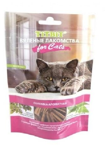 Титбит Вяленые лакомства Соломка ароматная для кошек 40г - фотография № 12
