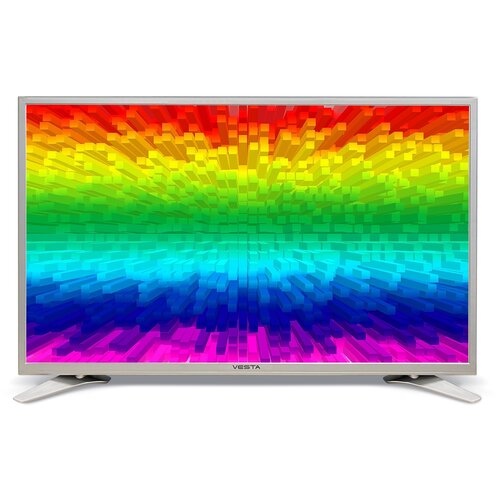 Телевизор VESTA TV LED 32V1200 стальной Smart Android TV Google assistant голосовое управление Google Play Market тюнер DVB-TT2CS матрица IPS 1585200₽