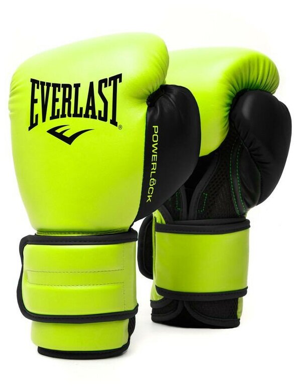 Перчатки тренировочные Everlast Powerlock PU 2 14oz салатовые