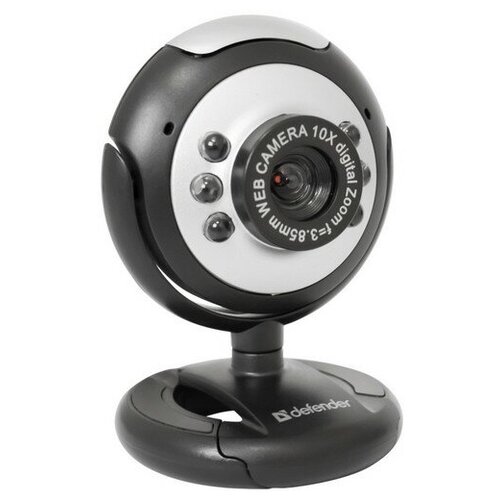 Веб-камера DEFENDER C-110, комплект 10 шт 0.3 Мп, микрофон, USB 2.0/1.1+3.5 мм jack, подсветка, регулируемое крепление, черная, 63110