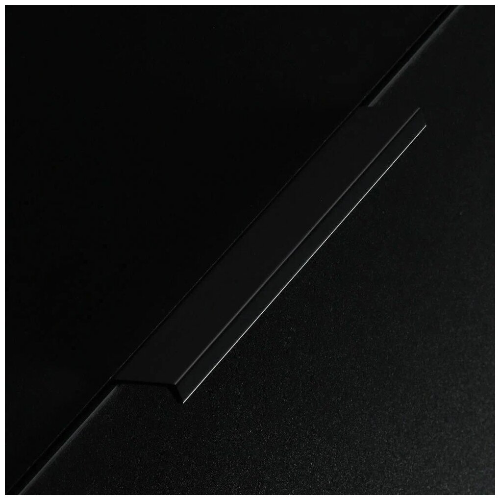 GTV Ручка мебельная алюминиевая HEXI 256мм/290мм, черный матовый - фотография № 3