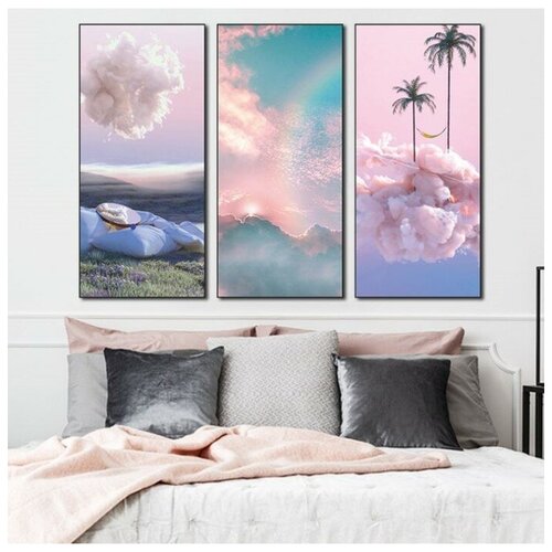 Наклейка пластик интерьерная триптих 