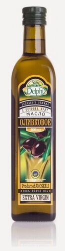 Изображение товара Масло оливковое Delphi Extra Virgin с о. Крит P.D.O. 0,5 л