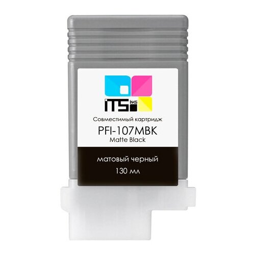 Картридж ITSinks для Canon, PFI-107 Matte Black, 130 мл (6704B001) Canon ImagePrograf iPF670, iPF770, iPF780, iPF785, PFI-107MBK, матовый чёрный
