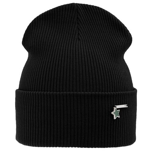 фото Шапка для девочки астрономия, цвет черный, размер 52-56 mialt