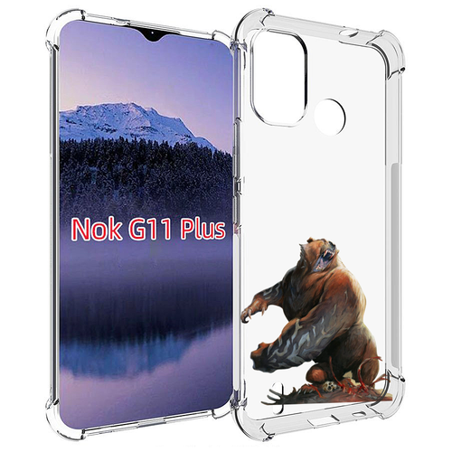 Чехол MyPads Медведь-жестокий для Nokia G11 Plus задняя-панель-накладка-бампер чехол mypads медведь бурый белый для nokia g11 plus задняя панель накладка бампер