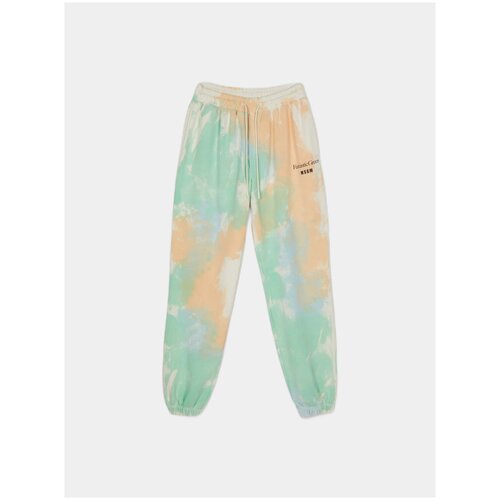 Брюки MSGM Fantastic Green Joggers, Тай-дай, XL