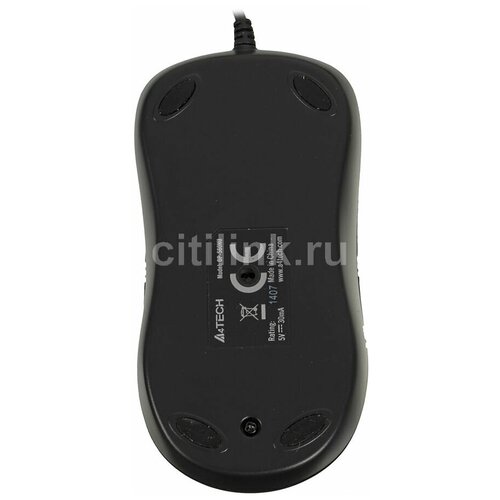 Мышь A4-Tech OP-560NU USB (BLACK) мышь проводная a4tech n 600x 2 v track padless серый чёрный usb