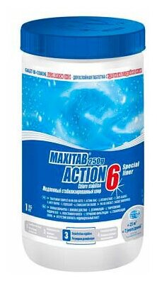 Двухслойные таблетки 6 в 1 (1 кг) hth MAXITAB ACTION 6 - фотография № 2