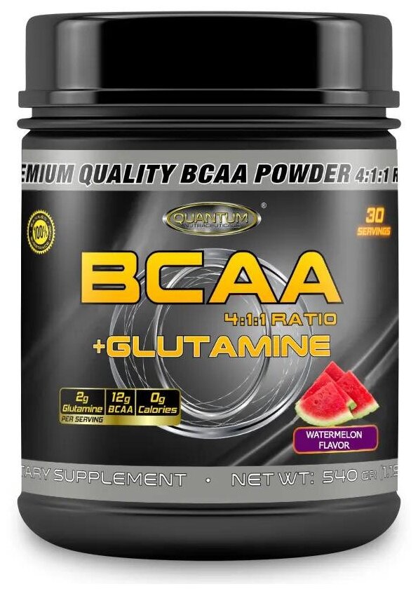 BCAA 4:1:1 + Glutamine, 540 г, Watermelon / Арбуз