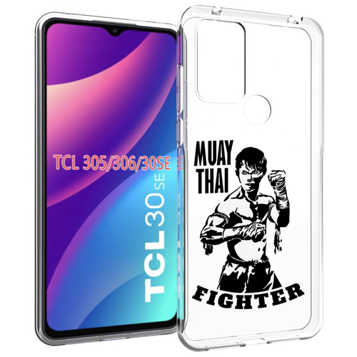 чехол mypads mma единоборства для tcl 30se tcl 305 tcl 306 tcl 30e задняя панель накладка бампер Чехол MyPads Единоборства муайтай для TCL 30SE / TCL 305 / TCL 306 / TCL 30E задняя-панель-накладка-бампер