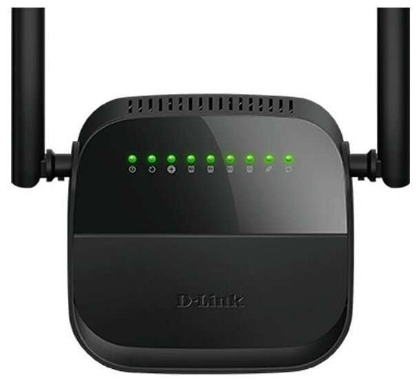 Беспроводной маршрутизатор ADSL D-Link DSL-2750U/R1A 802.11bgn 300Mbps 2.4 ГГц 4xLAN LAN черный