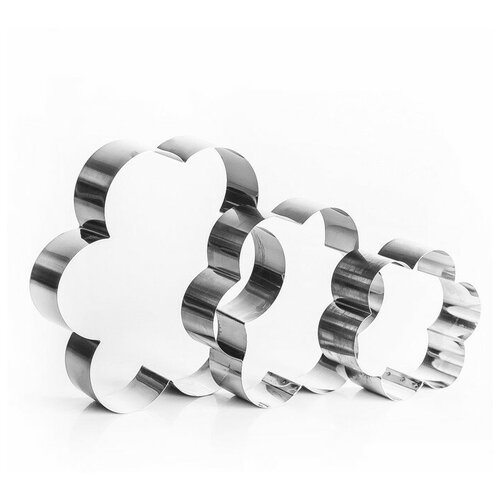 Кольца для торта из нержавеющей стали Cake Baking Tool (3 шт) Цветок