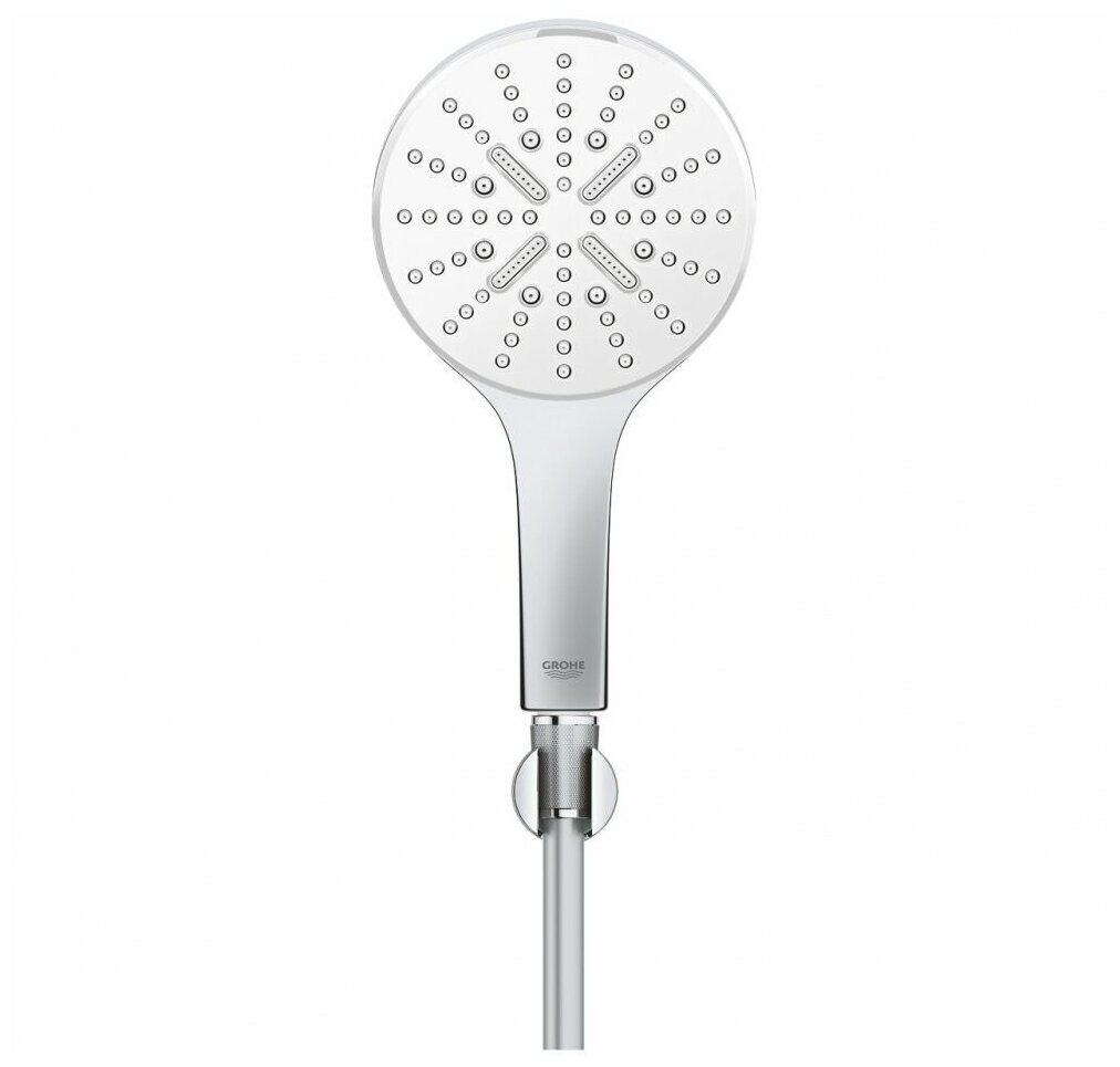 Душевой набор GROHE Rainshower SmartActive 130, 3 вида струй, белая луна (26581LS0) - фотография № 7