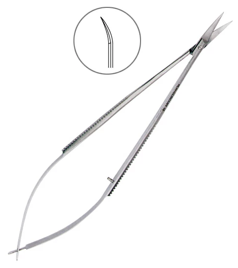 Ножницы хирургические изогнутые Castroviejo, 14 см, 19-23* HLW