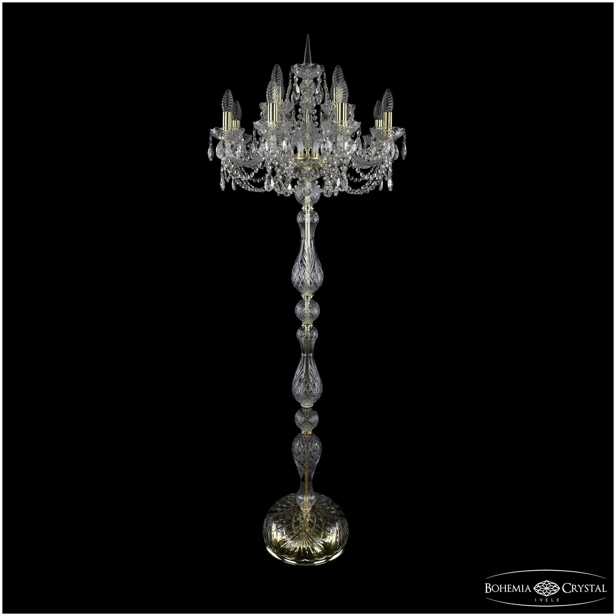 Торшер 1406T1/8+4/195-165 G Bohemia Ivele Crystal
